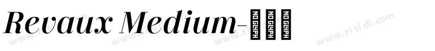 Revaux Medium字体转换
